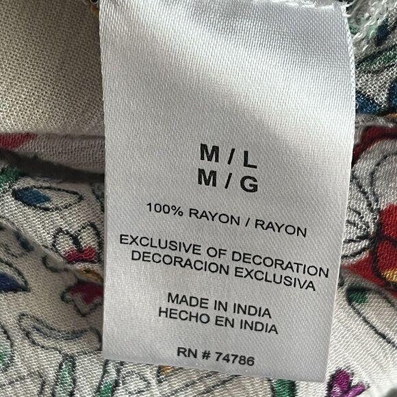 Bila Cardigan Sz‎ M/L Flowy Boho Crochet Floral Beach Waterfall Asymetrical - Picture 6 of 7